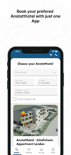Android application Anstatthotel screenshort