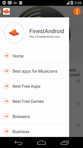 Android application Blog Blaster screenshort
