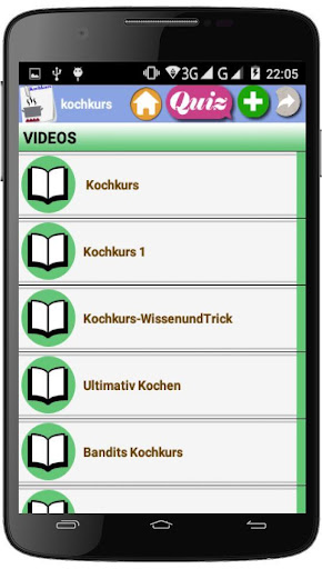 Android application Kochkurs screenshort