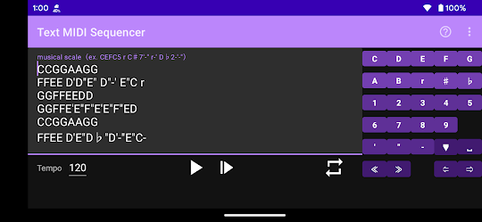 Text MIDI Sequencer