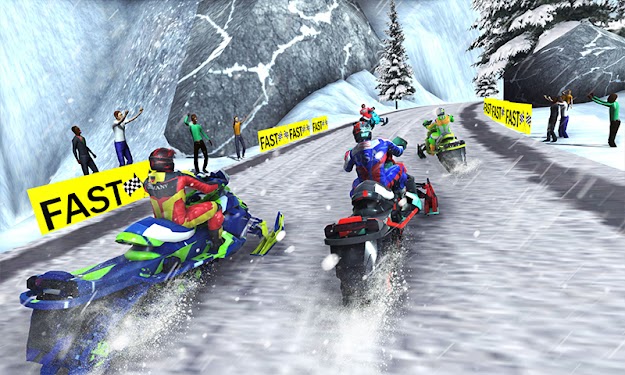 #4. Snowmobile Trail Winter Sports (Android) By: Super Action Studio