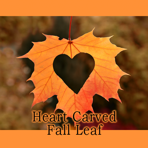 Heart Carved Fall Leaf Theme logo