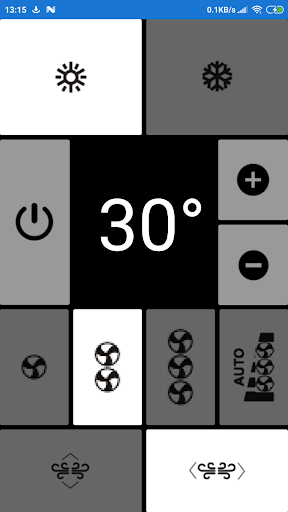 Android application GREE AC remote,simple,0setting screenshort