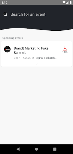 Brandt Events Screen 2