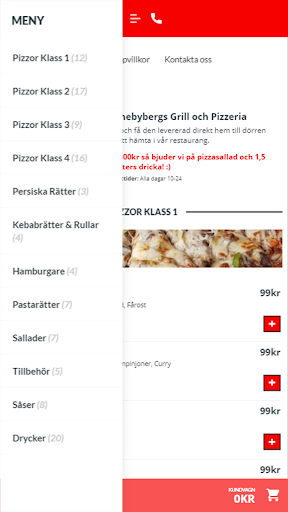 Enebybergs Pizzeria Screen 2