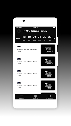 FitOne Training Screen 2