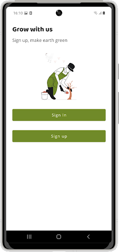 Regreening App Screen 2
