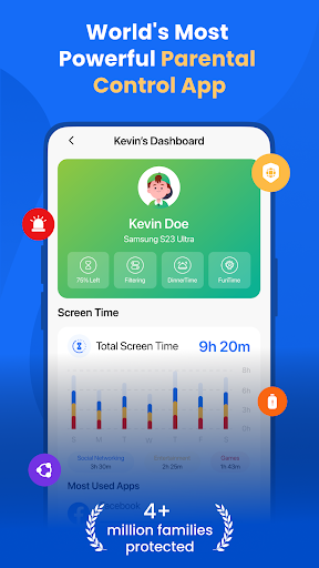 Android application Parental Control FamilyTime screenshort