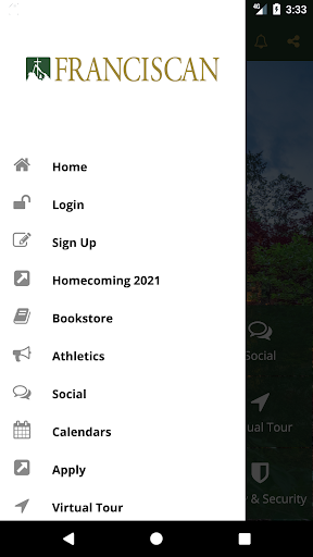 The FranciscanU app Screen 2