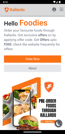 Android application Kallardo Lite : Pre-order Food screenshort