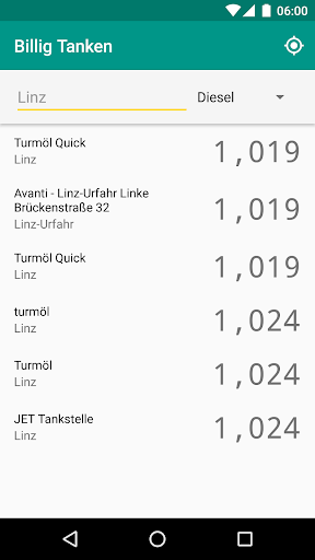 Android application Billig Tanken & Laden AT screenshort
