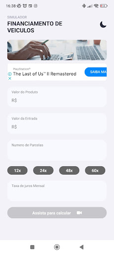 Simulador de Financiamento Screen 3