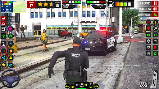 US Police Chase Car Game 3d