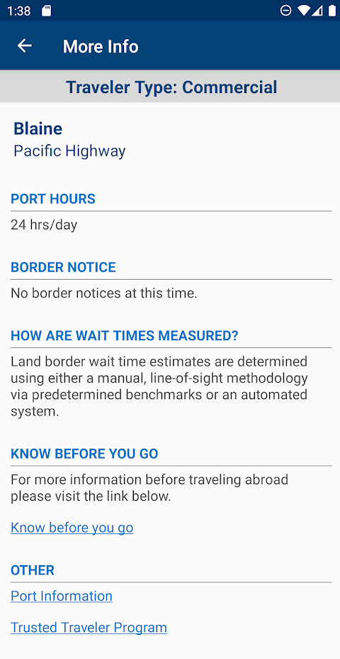 CBP Border Wait Timesのおすすめ画像5