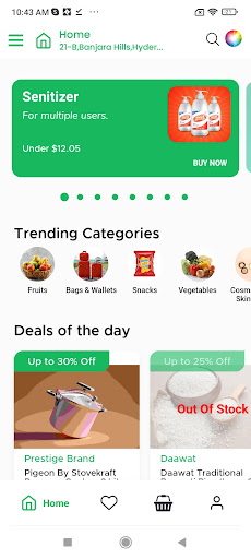 Android application Grocery Delivery App screenshort