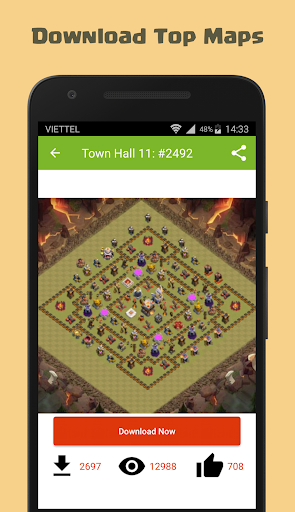 Android application Maps of Clash of Clans screenshort