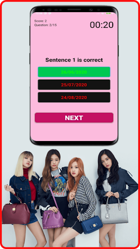 Android application Blackpink Quiz Game screenshort