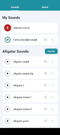 Android application Alligator Sounds screenshort