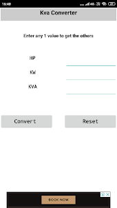 KVA/Hp/Kw Calculator and Converter