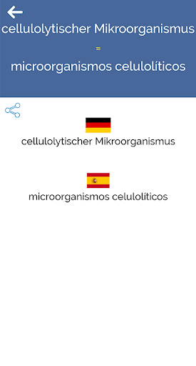 Spanish German Dictionary Screen 3