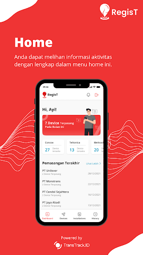 Android application RegisT v2 - Teknisi screenshort