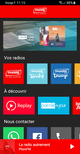 Android application PHARE FM screenshort