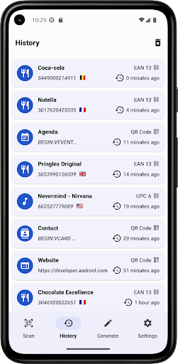 Scanner: QR Code and Products Screen 3