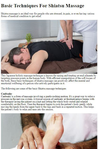 Android application How to Do a Shiatsu Massage screenshort