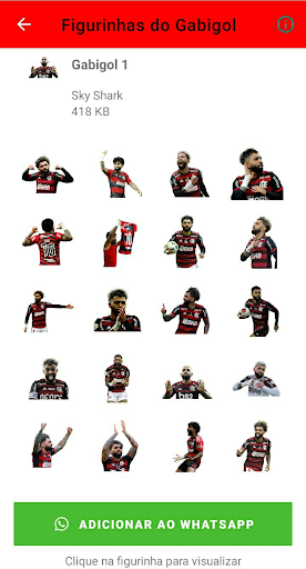Android application Figurinhas do GabiGol screenshort