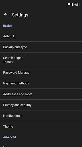 Screenshot of Internet