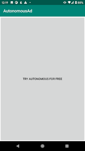 Autonomous support Screen 2