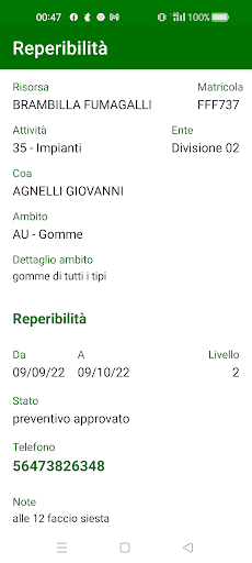 Reperibilità Screen 2