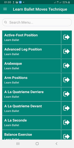 Android application Learn Beginners Ballet Moves screenshort
