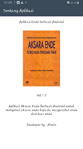 Android application Aksara Ende Flores NTT screenshort