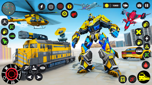Train Robot transform Car Game 12