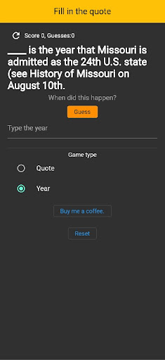 Fill in the quote Screen 3