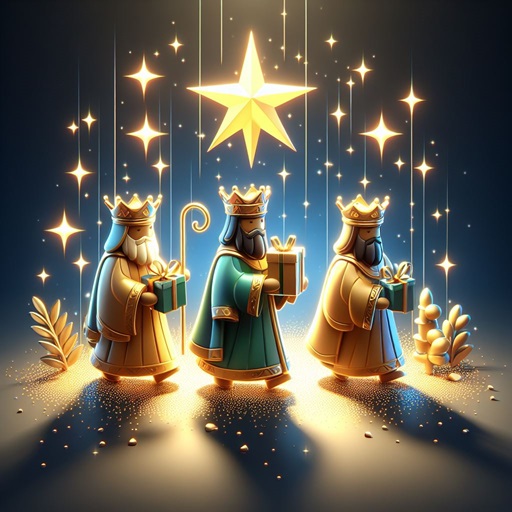 Los Reyes Magos - 3D logo