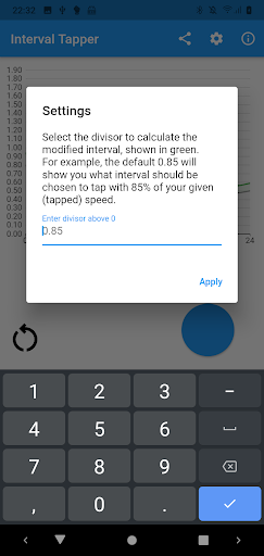 Interval Tapper Screen 2