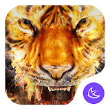 Flame Cool Tiger- APUS Launcher Free Theme icon