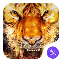 Flame Cool Tiger- APUS Launcher Free Theme
