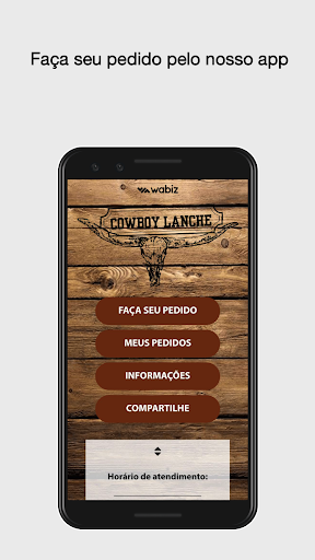 Android application Cowboy Lanche screenshort