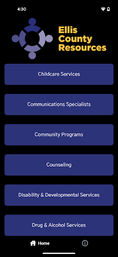 Android application Ellis County Resources screenshort