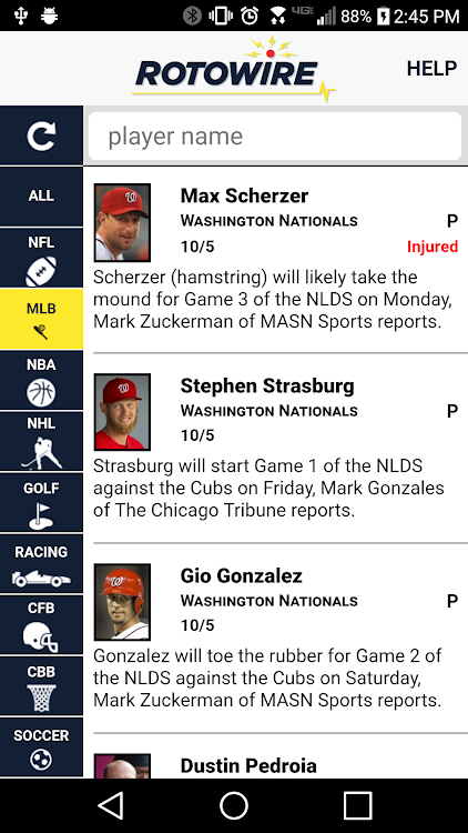 RotoWire News Center - 1.0 - (Android)