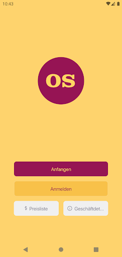 Android application OS Textilreinigung screenshort