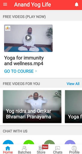 Android application Anand Yog Life screenshort