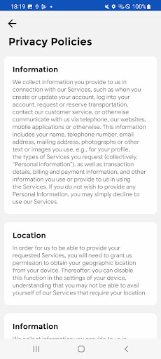 Android application Cab2U Driver screenshort
