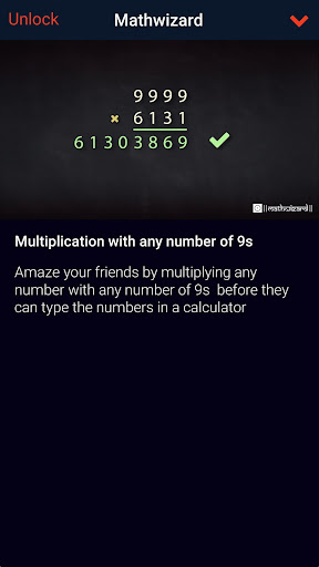 Android application Mathwizard - Maths Tricks & Sh screenshort