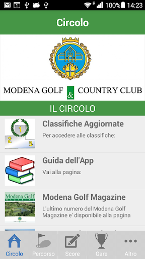 Android application ModenaGolf screenshort
