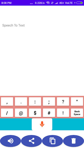 Android application Tamil Voice Typing screenshort