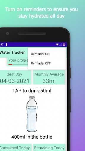 Water Tracker : Record and vie Screen 3